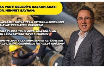 AK Parti Nevşehir Belediye Başkan Adayı Dr. Mehmet Savran, yaklaşık 1 Milyar TL'lik yeni bir yatırım yapacaklarının müjdesini verdi