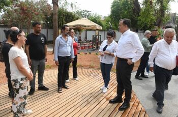 Başkan Abdullah Özyiğit Güven Park'taki yenileme çalışmalarını inceledi