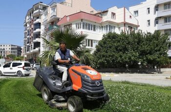 Burhaniye Belediyesi Park ve Bahçeler Müdürlüğü ekipleri, ilçe genelindeki yeşil alanlar ve parklarda bakım çalışmalarını sürdürüyor