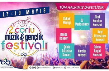 Çorlu Belediyesi tarafından bu yıl ikincisi düzenlenen 19 Mayıs Atatürk'ü Anma 2. Müzik ve Gençlik Festivali Başlıyor