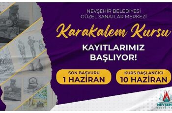 Nevşehir Belediyesi Güzel Sanatlar Merkezi'nde çocuk, genç ve yetişkinler için “Karakalem Resim Kursu" açılacak