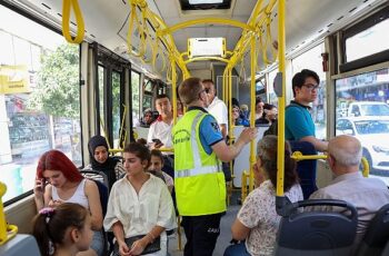 Antalya Büyükşehir'den halk otobüslerine klima denetimi