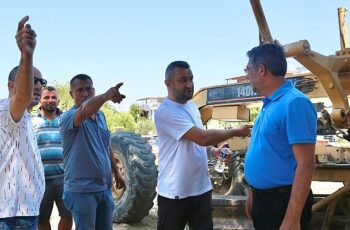 Burhaniye Belediyesi Fen İşleri Müdürlüğü ekipleri, Karınca Deresi kenarında yürüyüş ve bisiklet yolu projesi çalışmalarına başladı