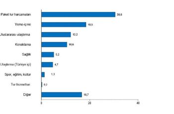 Tüik: Turizm geliri geçen yılın aynı çeyreğine göre %11,8 arttı