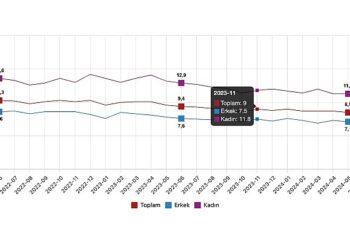 Tüik: Mevsim etkisinden arındırılmış işsizlik oranı %9,2 seviyesinde gerçekleşti