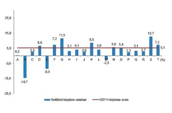 Tüik: Bağımsız yıllık gayrisafi yurt içi hasıla 2023 yılında %5,1 arttı