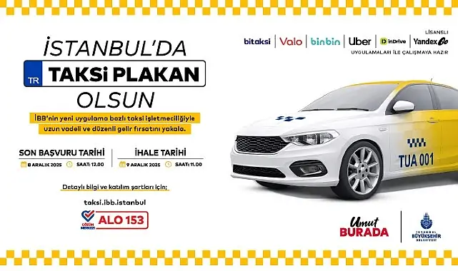Uygulama Bazlı Taksi İçin Yeni İhale 9 Aralık’ta