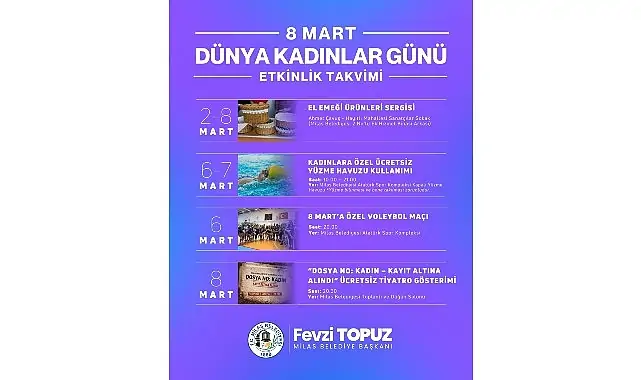 Milas Belediyesi 8 Mart’ı Birbirinden Farklı Etkinliklerle Karşılayacak