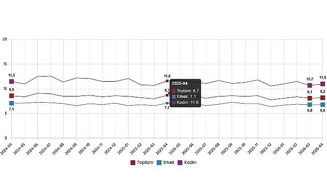 İşgücü İstatistikleri, Nisan 2026